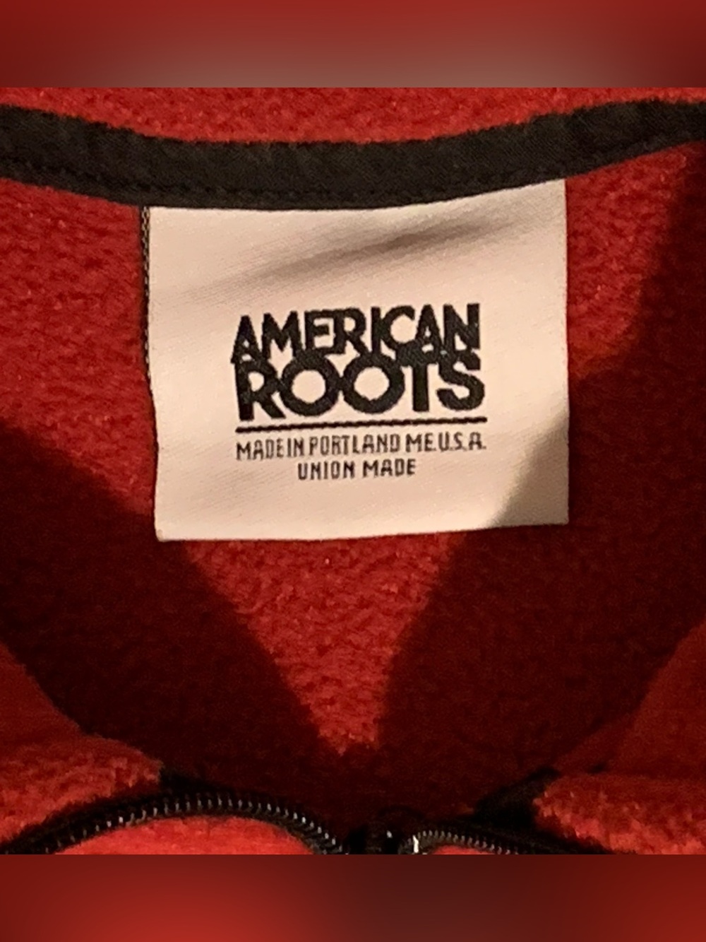 American Roots Rust-Red Fleece Zip Vest - Picture 3 of 9